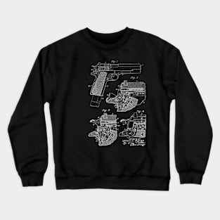 Automatic Firearm Vintage Patent Hand Drawing Crewneck Sweatshirt